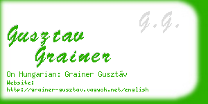 gusztav grainer business card